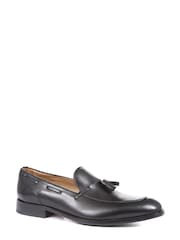 Jones Bootmaker Mens Devon Black Leather Tassel Loafers - Image 2 of 6