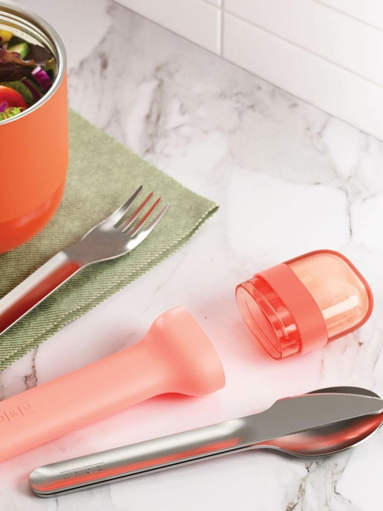 Zoku Pink Cutlery Set - Image 1 of 3 Zoku Pink Cutlery Set - Image 1 of 3