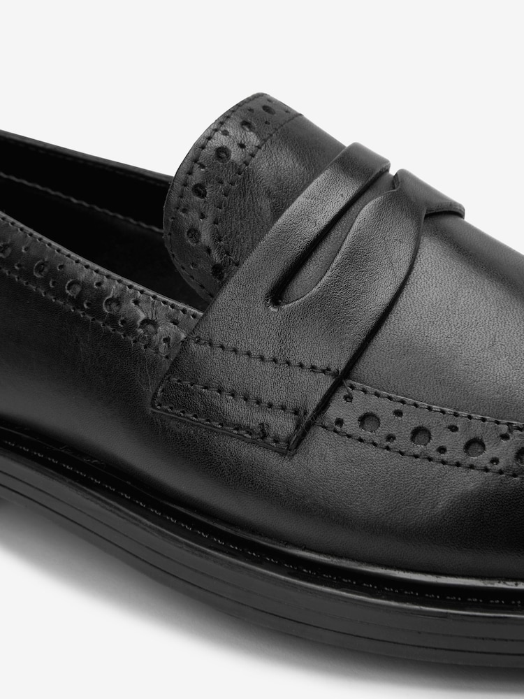 črna - Usnjeni mokasini z debelim podplatom in brogue detajlom Forever Comfort® - Slika 10 iz 10 črna - Usnjeni mokasini z debelim podplatom in brogue detajlom Forever Comfort® - Slika 10 iz 10
