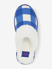 Bath & Body Works Blue Gingham Cosy Mule Slippers - Image 3 of 5