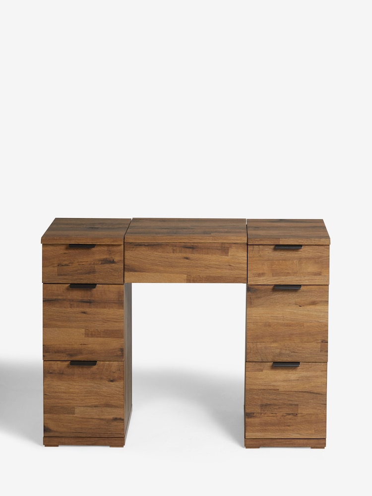 Dark Bronx Oak Effect 6 Drawer Dressing Table - Image 9 of 9