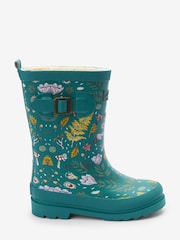 FatFace Green Girls Printed Wellies - Image 1 of 5
