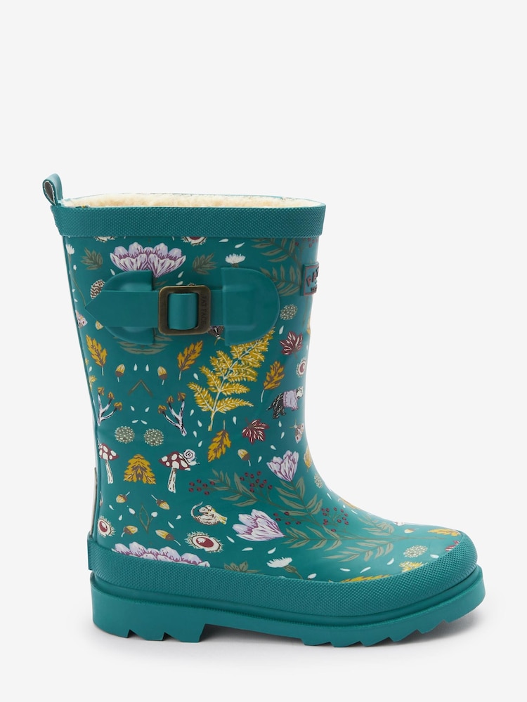 FatFace Green Girls Printed Wellies - Image 1 of 5