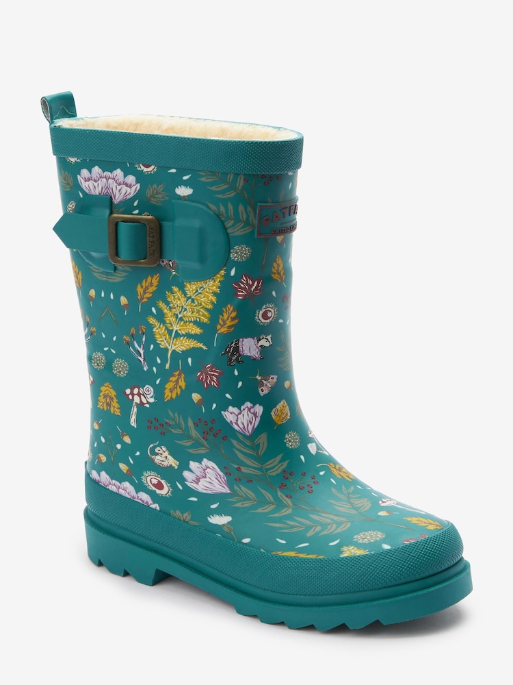 FatFace Green Girls Printed Wellies - Image 2 of 5