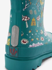 FatFace Green Girls Printed Wellies - Image 3 of 5