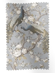 Laura Ashley Blue Belvedere Velvet Fabric By The Metre - Image 1 of 2