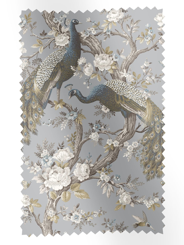 Laura Ashley Blue Belvedere Velvet Fabric By The Metre - Image 1 of 2