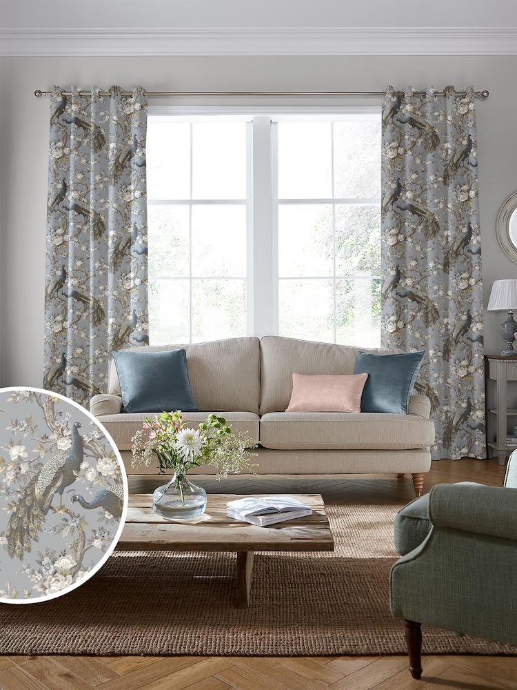 Laura Ashley Blue Belvedere Velvet Fabric By The Metre - Image 2 of 2