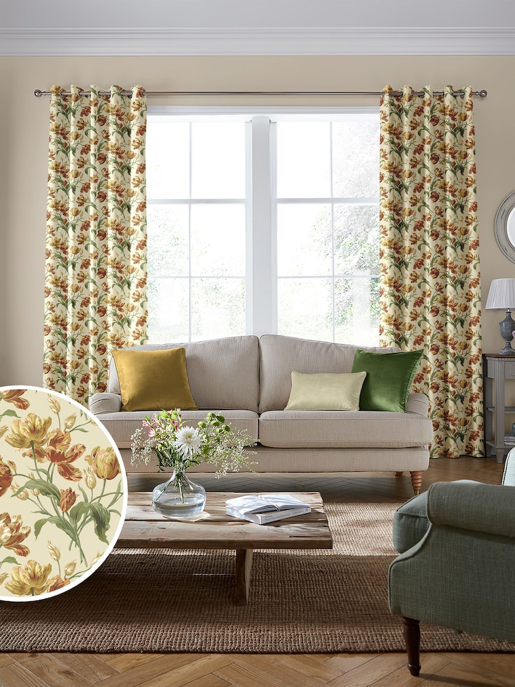 Laura Ashley Gold Gosford Fabric By The Metre - Image 2 of 2