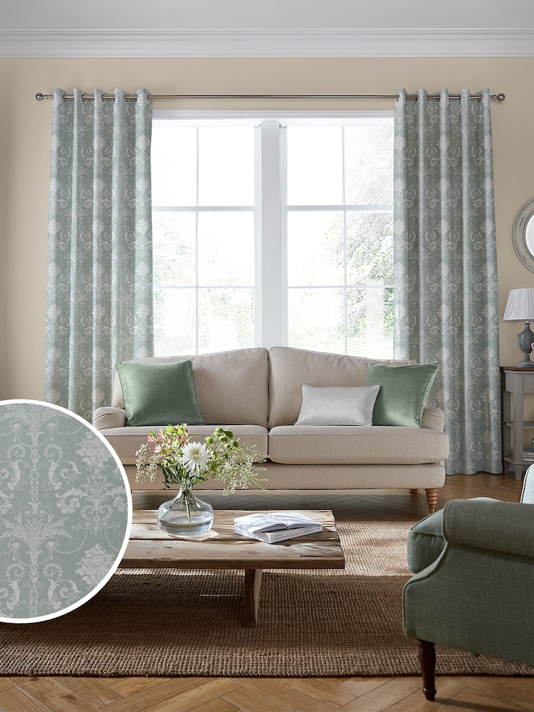 Laura Ashley Green Josette Woven Fabric By The Metre - Image 2 of 2
