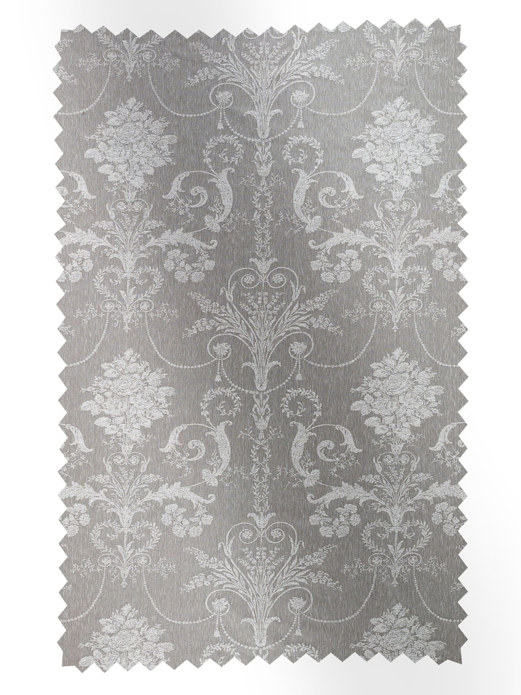 Laura Ashley Steel Grey Josette Woven Fabric By The Metre - Image 1 of 2