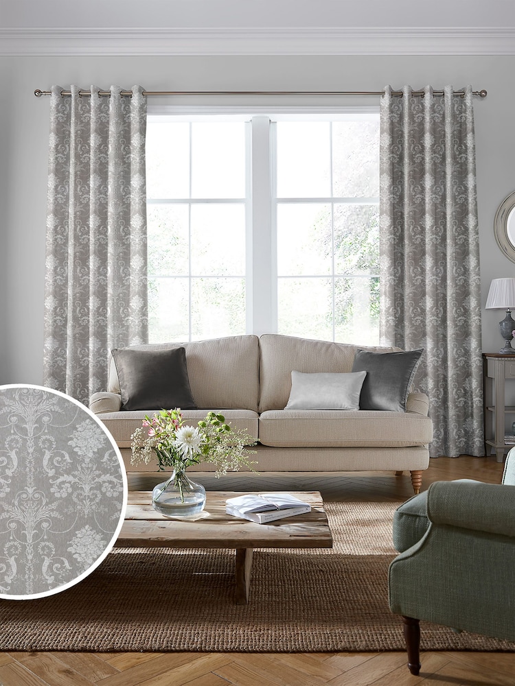 Laura Ashley Steel Grey Josette Woven Fabric By The Metre - Image 2 of 2