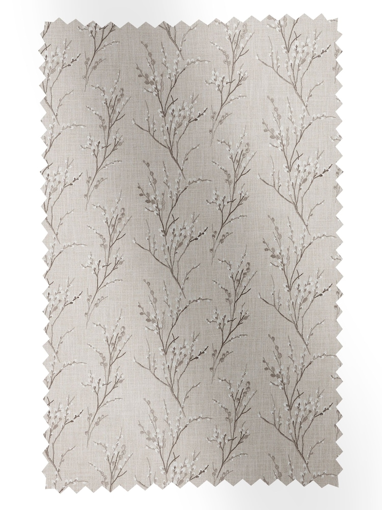 Laura Ashley Steel Grey Pussy Willow Embroidery Fabric By The Metre - Image 1 of 2