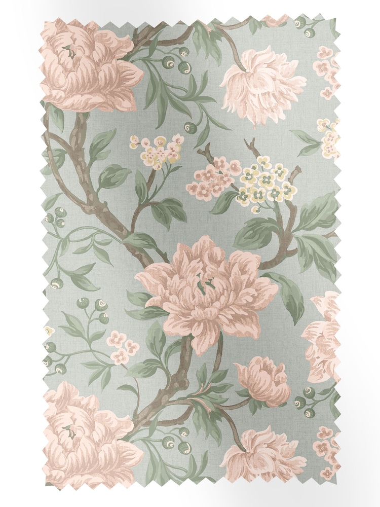 Laura Ashley Blush Pink Tapestry Floral Fabric By The Metre - Image 1 of 2
