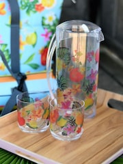 Summerhouse Clear Garden Waikiki Pitcher & 4 Tumblers - Image 2 of 5