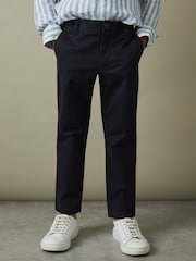 Reiss Navy Pitch 3-9 yrs Slim Fit Casual Chinos - Image 1 of 4