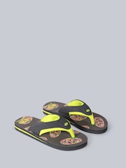 Animal Black/Yellow Kids Jekyl Flip-Flops - Image 1 of 4