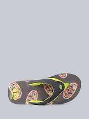 Animal Black/Yellow Kids Jekyl Flip-Flops - Image 2 of 4