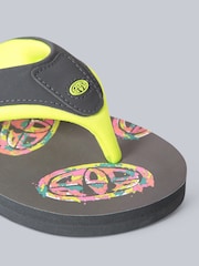 Animal Black/Yellow Kids Jekyl Flip-Flops - Image 4 of 4