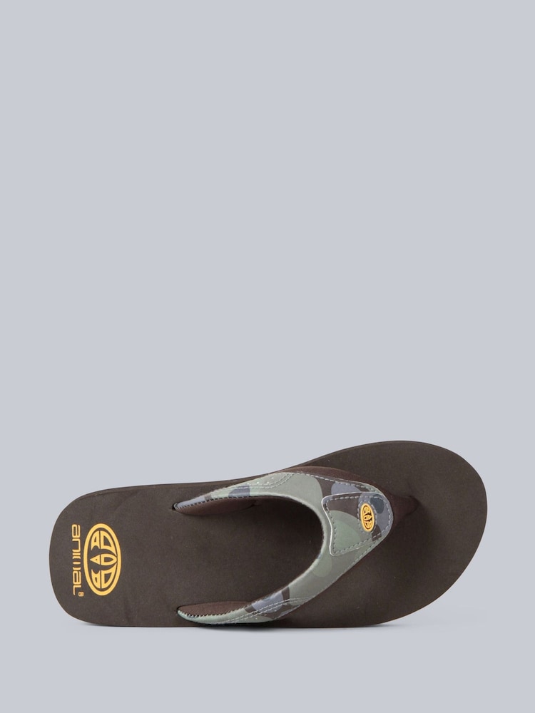 Animal Kids Iris Jekyl Recycled Black Flip Flops - Image 2 of 4