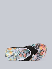 Animal Black Patent Womens Swish Flip Flops - Image 3 of 7