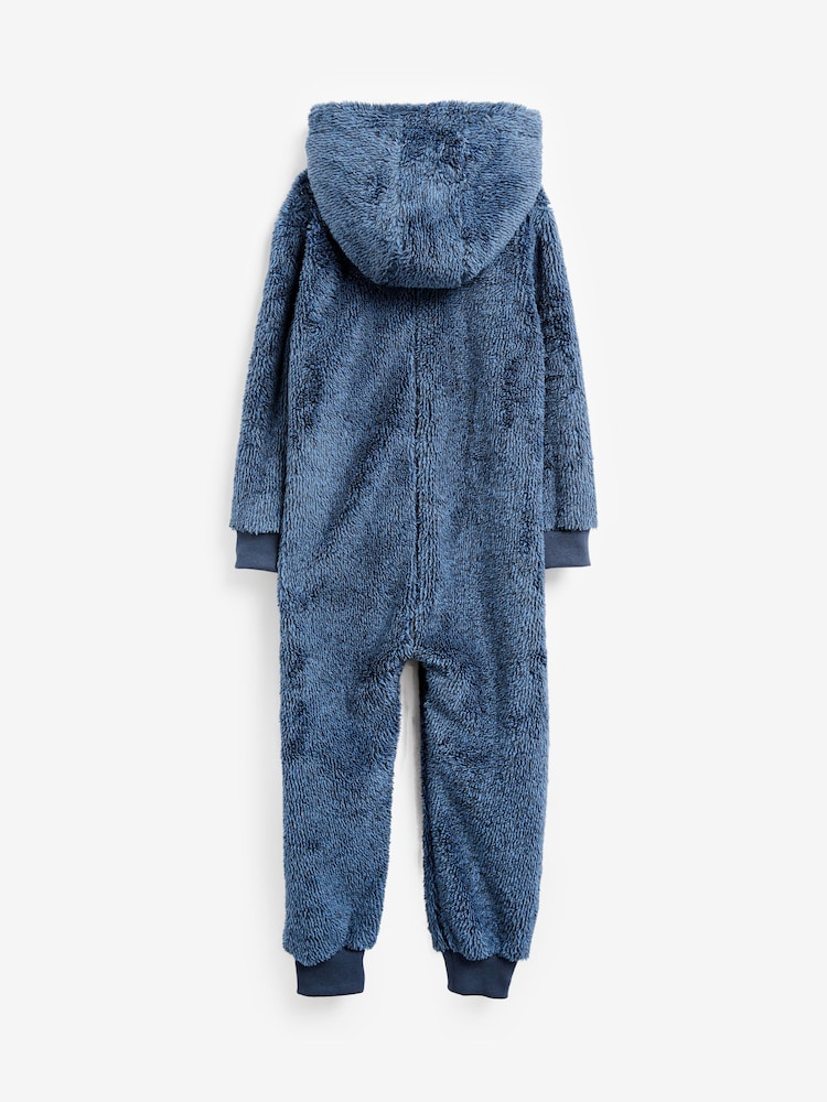 Navy Fleece All-In-One (3-16yrs) - Image 2 of 3
