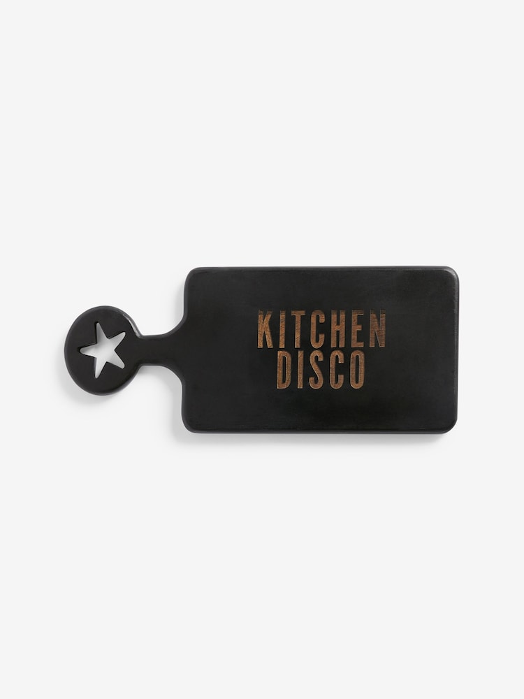 Rockett St George Black Kitchen Disco Wood Serveboard - Image 1 of 3