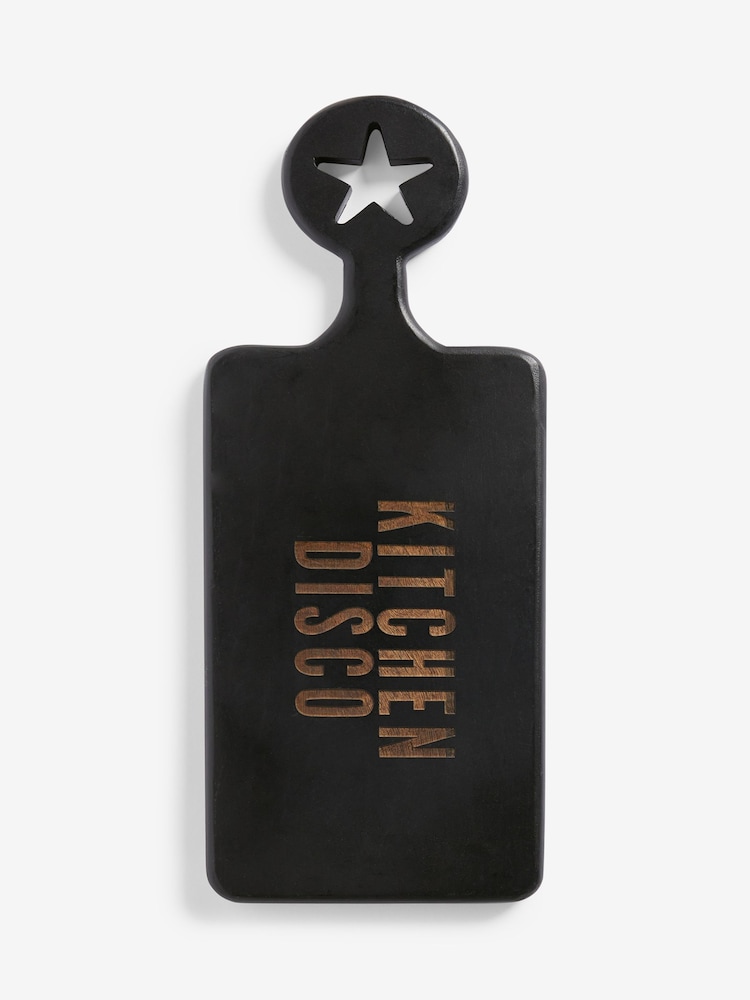 Rockett St George Black Kitchen Disco Wood Serveboard - Image 2 of 3
