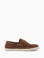 Dune London Brown Burnner Knitted Boat Shoes - Image 3 of 6