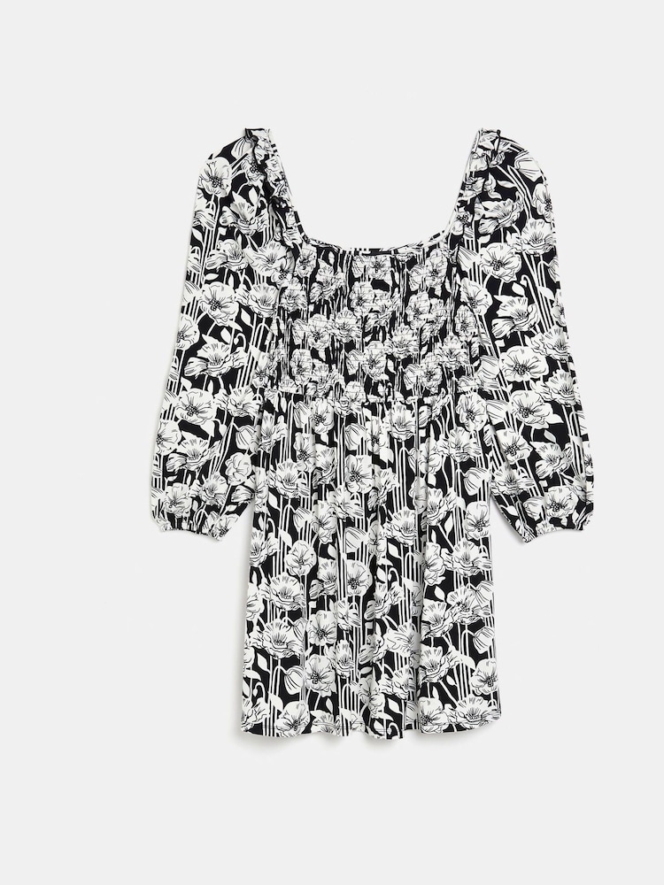 River Island Petite Shirred Front Black Mini Skirt - Image 5 of 5