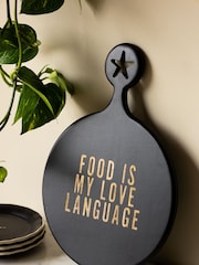 Rockett St George Black Food is My Love Language Wood Serveboard - Image 1 of 3