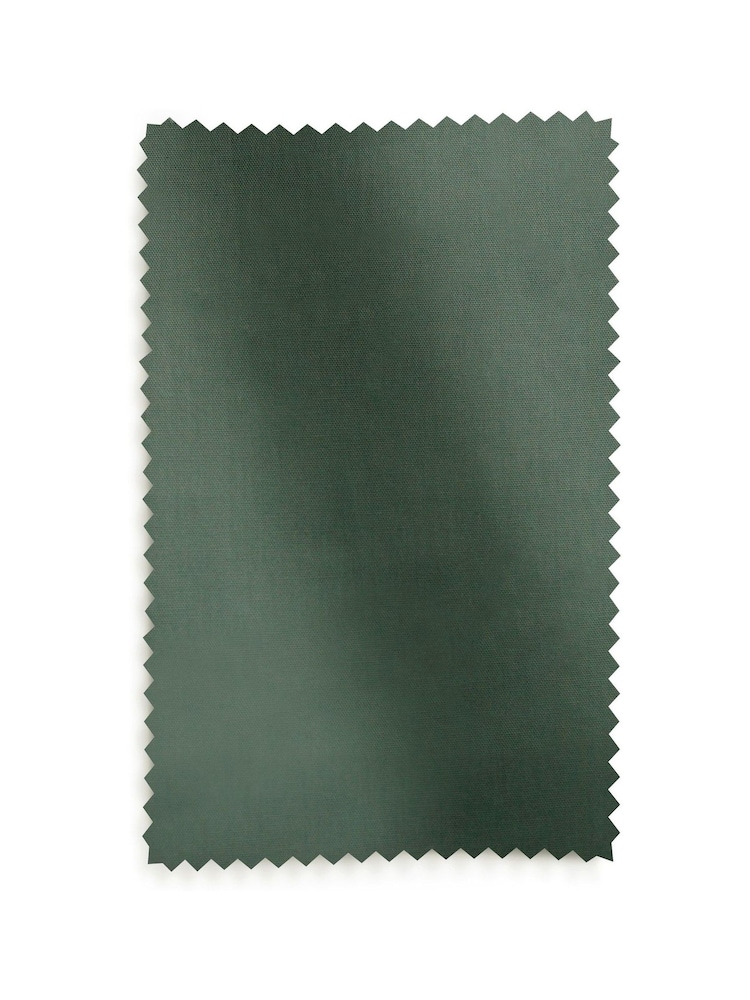 Green Sage Cotton Blackout/Thermal Pencil Pleat Curtains - Image 8 of 8