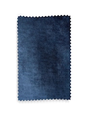 Navy Blue Collection Luxe Heavyweight Lined Plush Velvet Pencil Pleat Curtains - Image 6 of 6