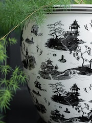 Rockett St George Black/White Willow Toile Large Planter - Image 2 of 5