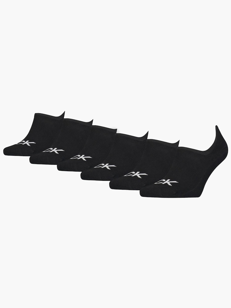 Calvin Klein Black Invisible Socks 6 Pack - Image 1 of 1