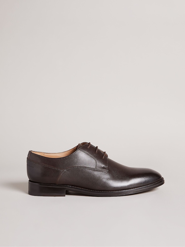 Ted Baker Brown Kampten Formal Leather Derby Shoes - Image 1 of 5