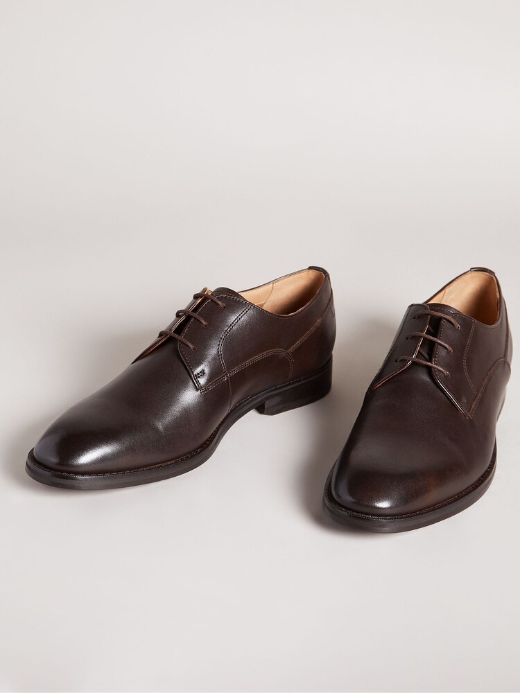Ted Baker Brown Kampten Formal Leather Derby Shoes - Image 2 of 5