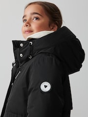 Clarks Black Waterproof Girls Parka Coat - Image 10 of 19