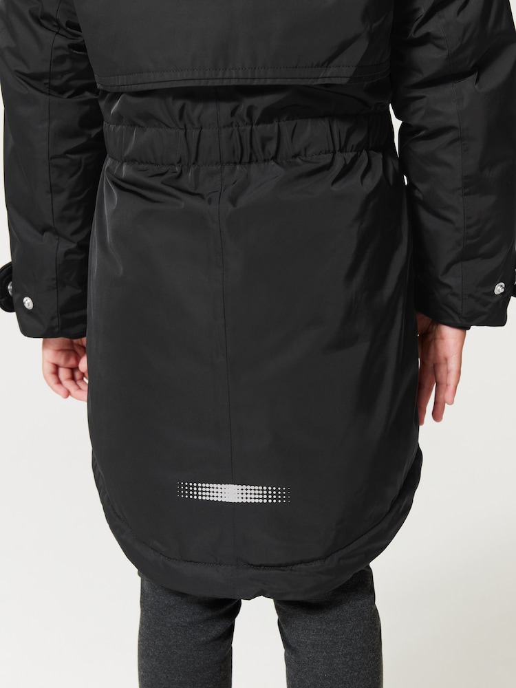 Clarks Black Waterproof Girls Parka Coat - Image 13 of 19