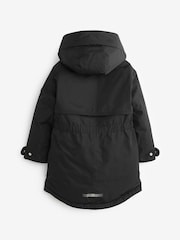 Clarks Black Waterproof Girls Parka Coat - Image 15 of 19