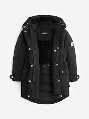 Clarks Black Waterproof Girls Parka Coat - Image 16 of 19