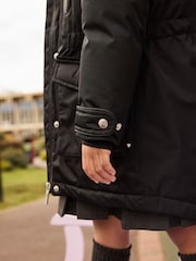Clarks Black Waterproof Girls Parka Coat - Image 3 of 19