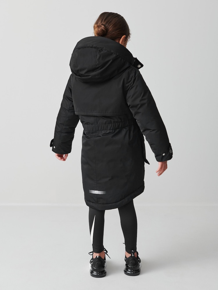 Clarks Black Waterproof Girls Parka Coat - Image 8 of 19