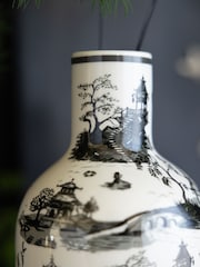 Rockett St George Black/White Willow Toile Bottle Vase - Image 2 of 10