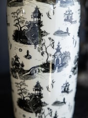 Rockett St George Black/White Willow Toile Bottle Vase - Image 3 of 10