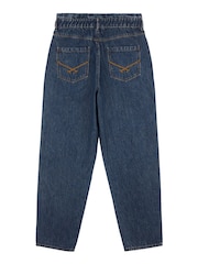 U.S. Polo Assn. Womens Blue Paper Bag Waist Slouch Jeans - Image 2 of 3