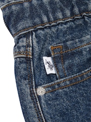 U.S. Polo Assn. Womens Blue Paper Bag Waist Slouch Jeans - Image 3 of 3