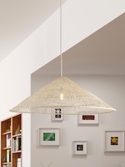 Searchlight Natural Connie Cone Shaped Rattan Shade - Image 1 of 3