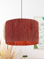 Searchlight Pink Willow Raffia Lamp Shade - Image 1 of 3