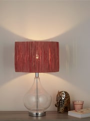 Searchlight Pink Willow Raffia Lamp Shade - Image 2 of 3